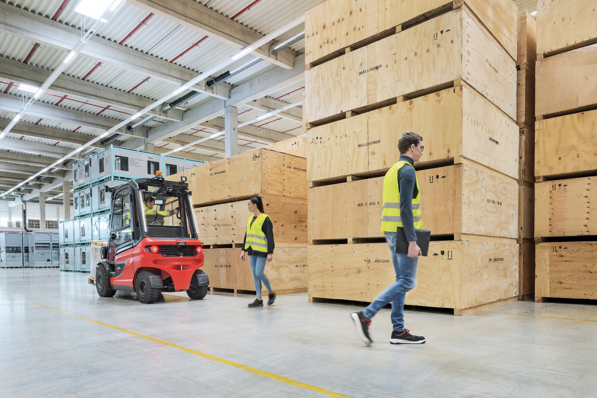 Linde Reverse Assist Camera houdt voetgangers in het zicht