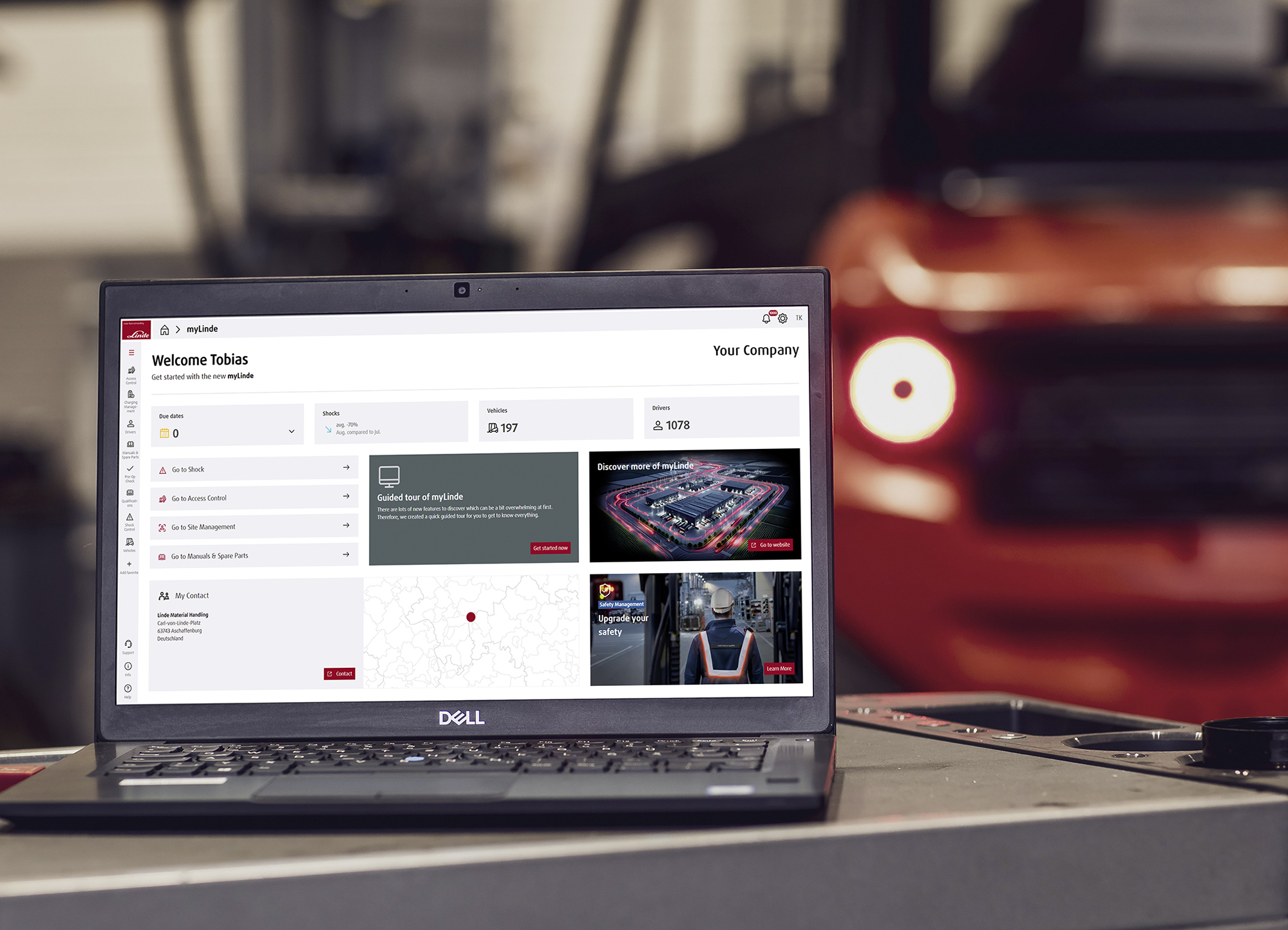 Linde Fleetmanagement tool MyLinde