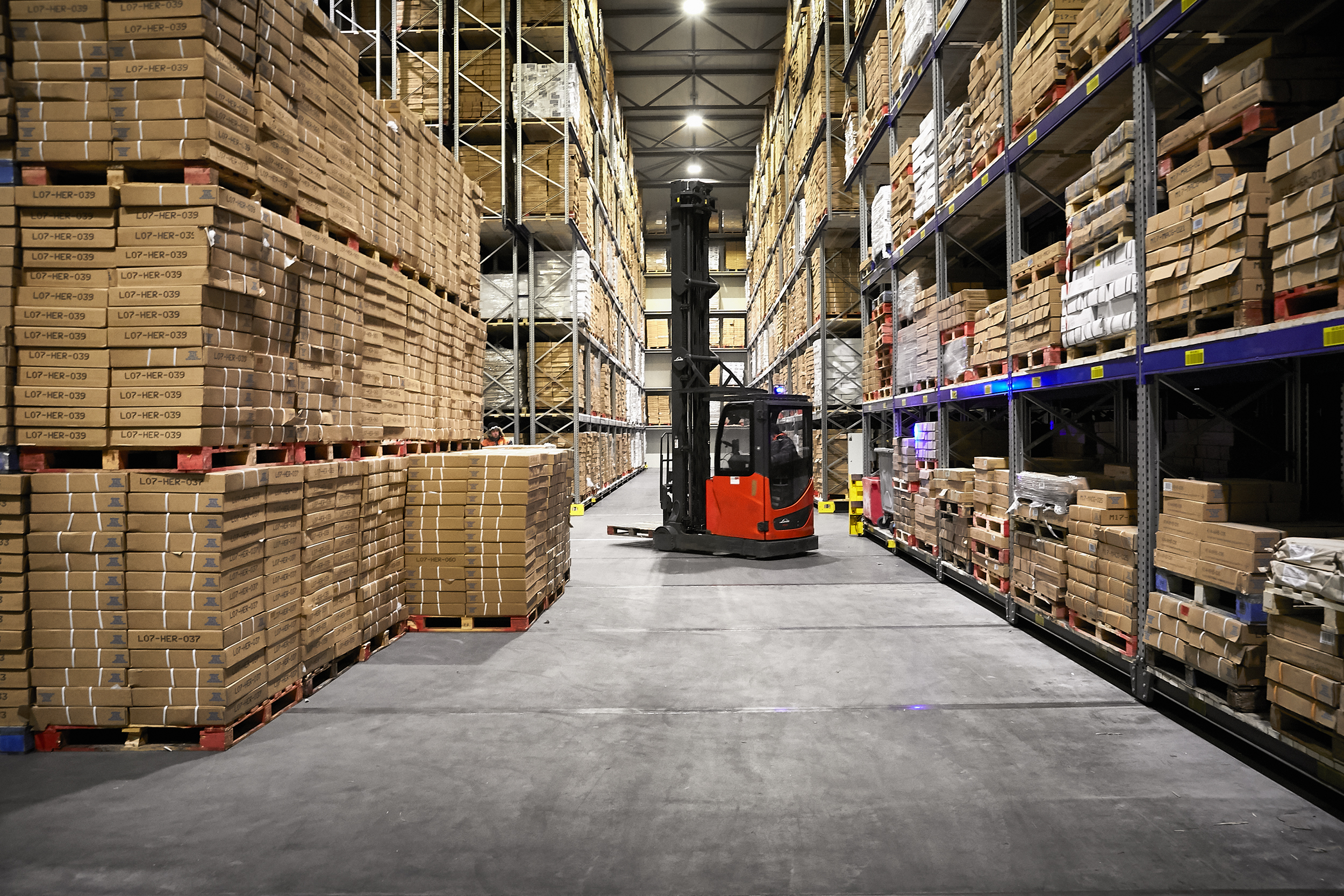 Parlevliet en van der Plas Linde bluespot koelvrieshuis reachtruck