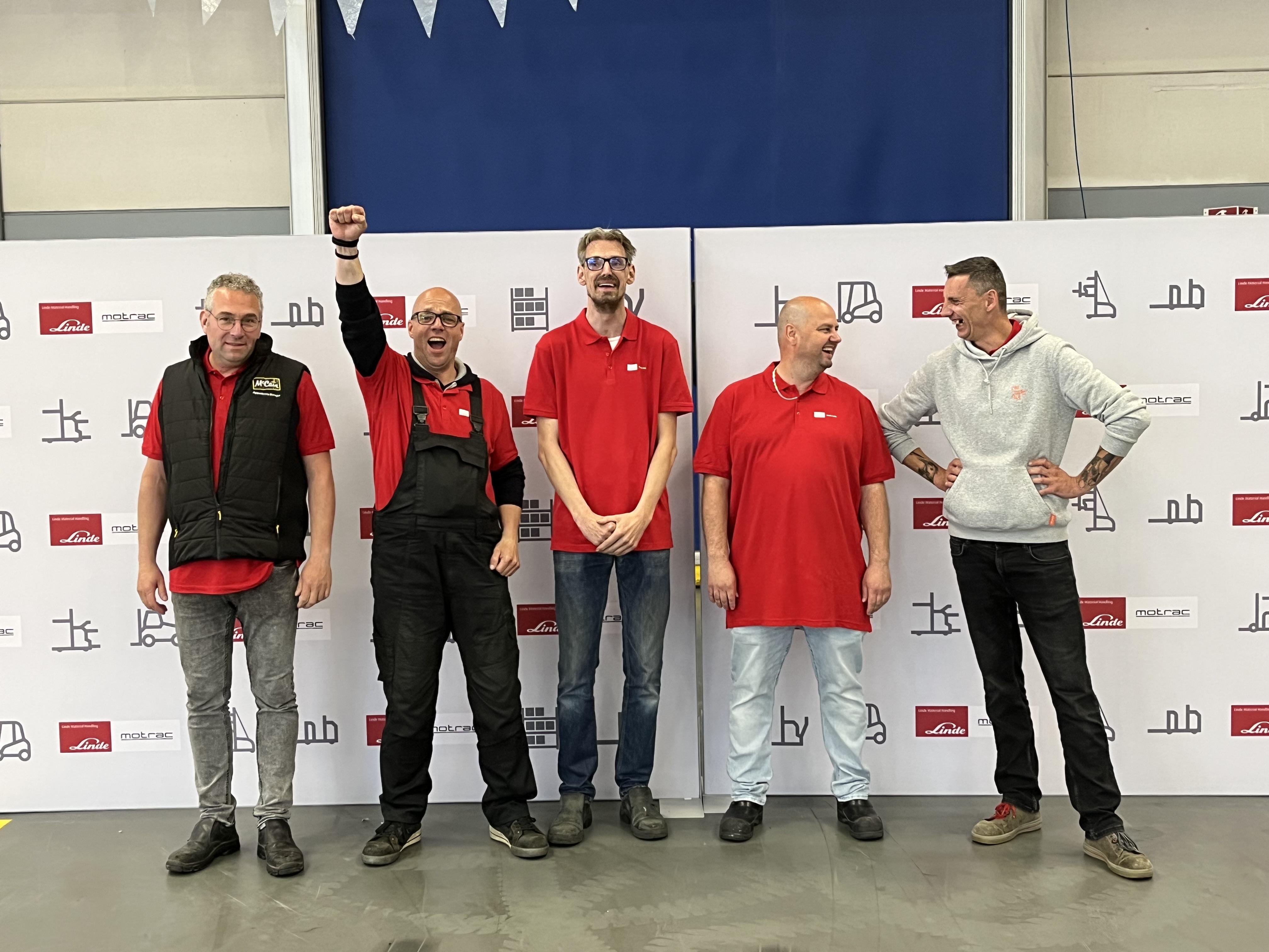 De vijf finalisten tijdens HeftruckCup 2024