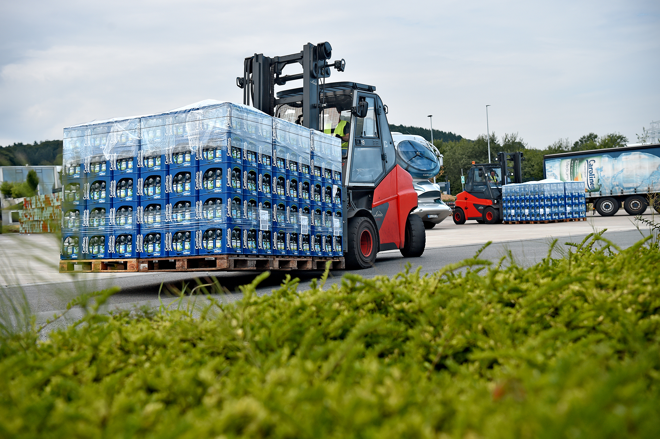 Linde E80 elektrische heftruck in brouwerij-uitvoering