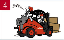 Meerijden is niet toegestaan. 