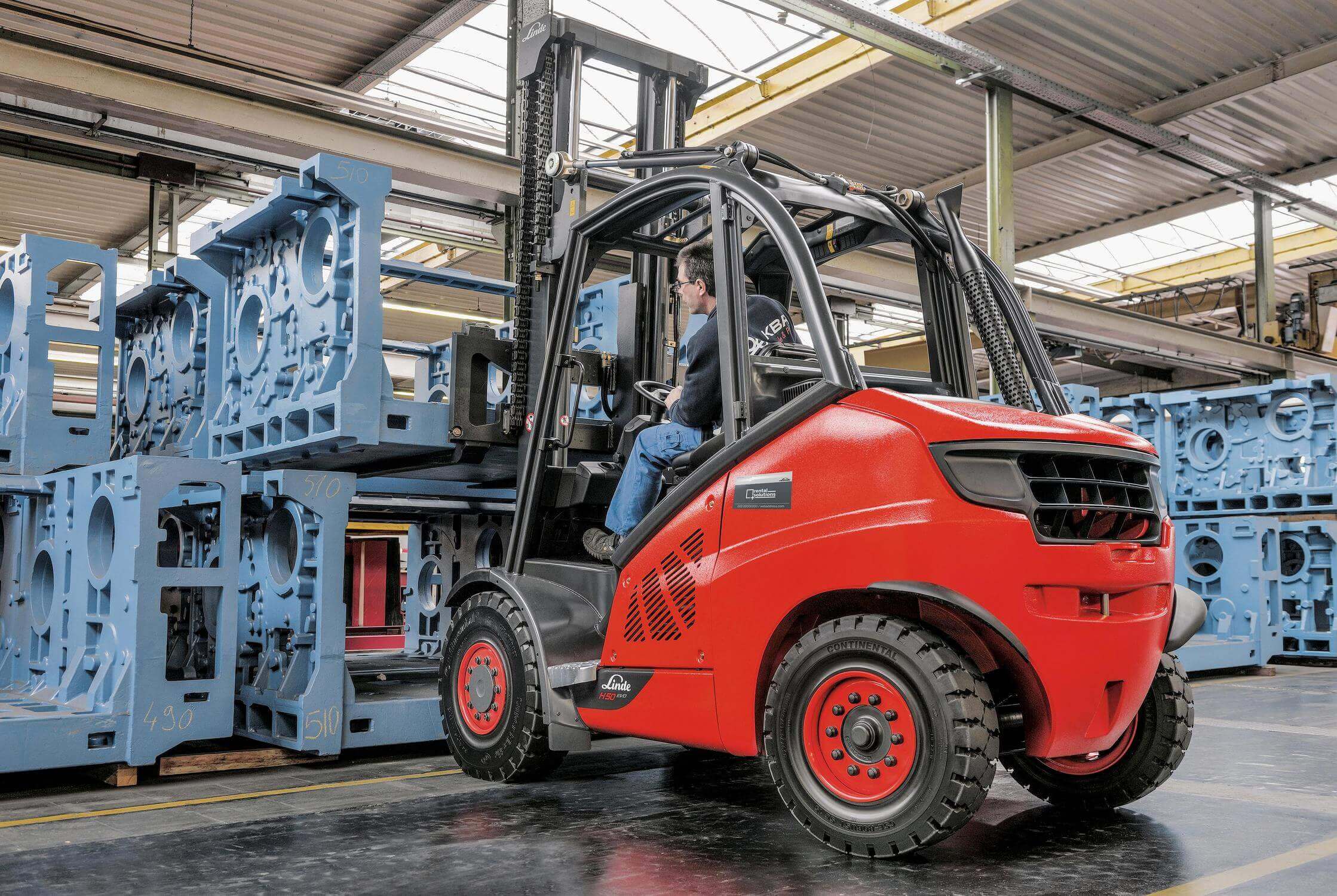 Linde thermische verbrandingsheftruck H40 H50 EVO metaal fabriek bouw
