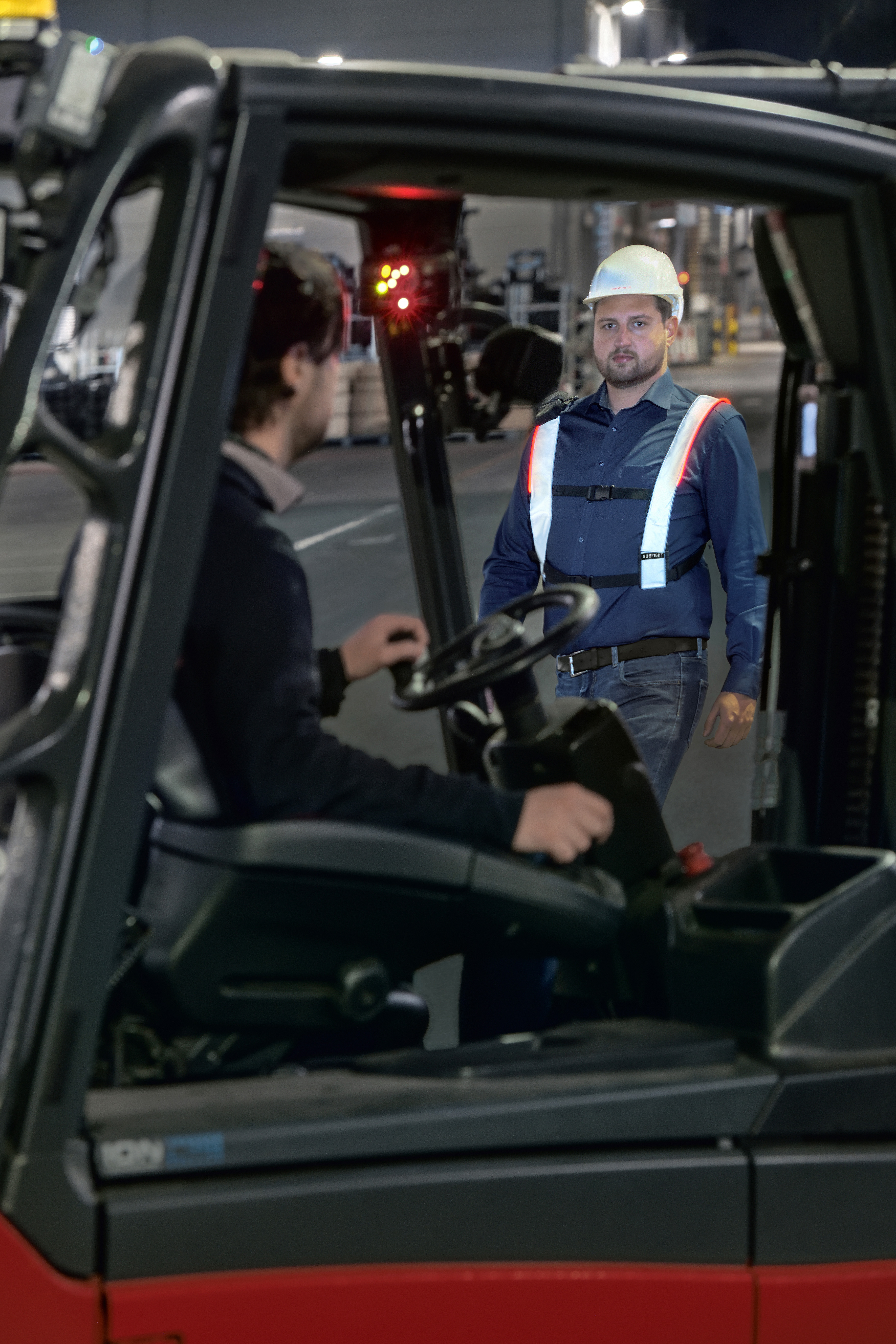 Linde Veiligheidsvest met geïntegreerde waarschuwingsfunctie