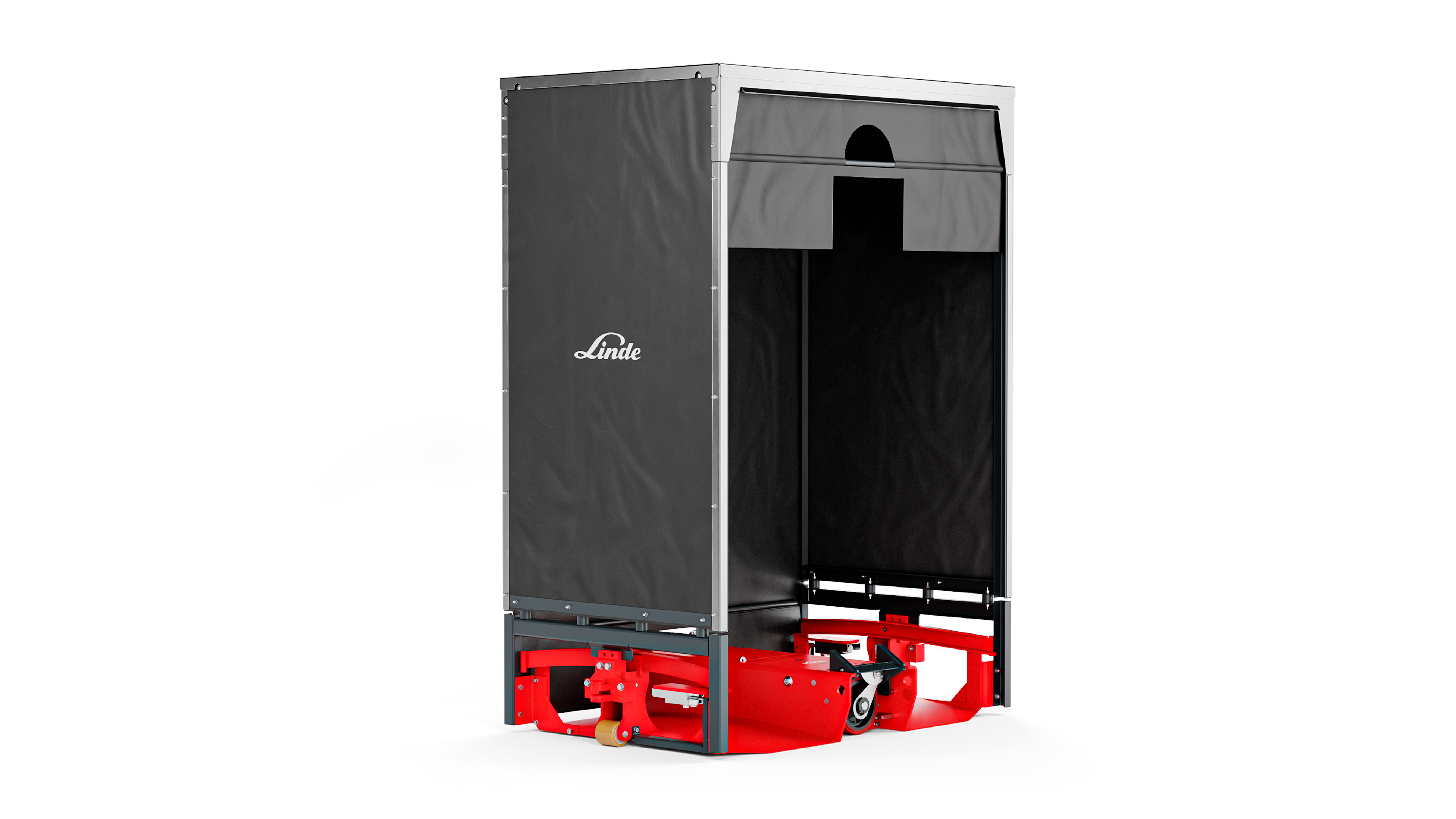 Dekzeil voor Linde logistieke trein