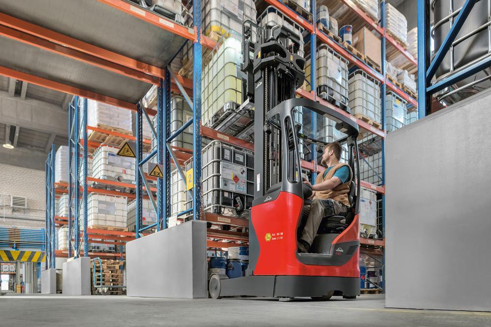 Explosiebeveiligde Linde reachtruck