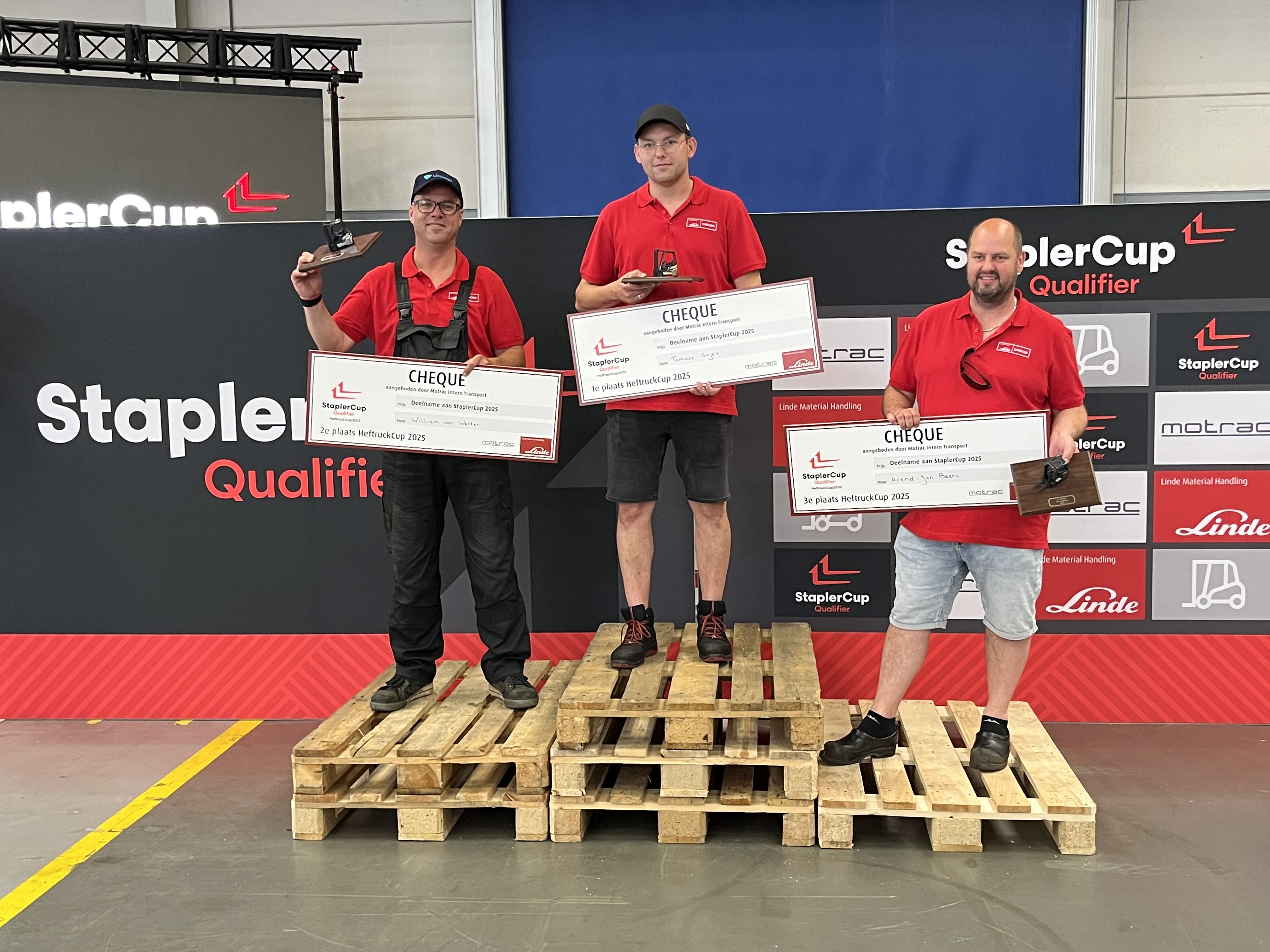 Drie prijswinnaars van heftruckcup 2025