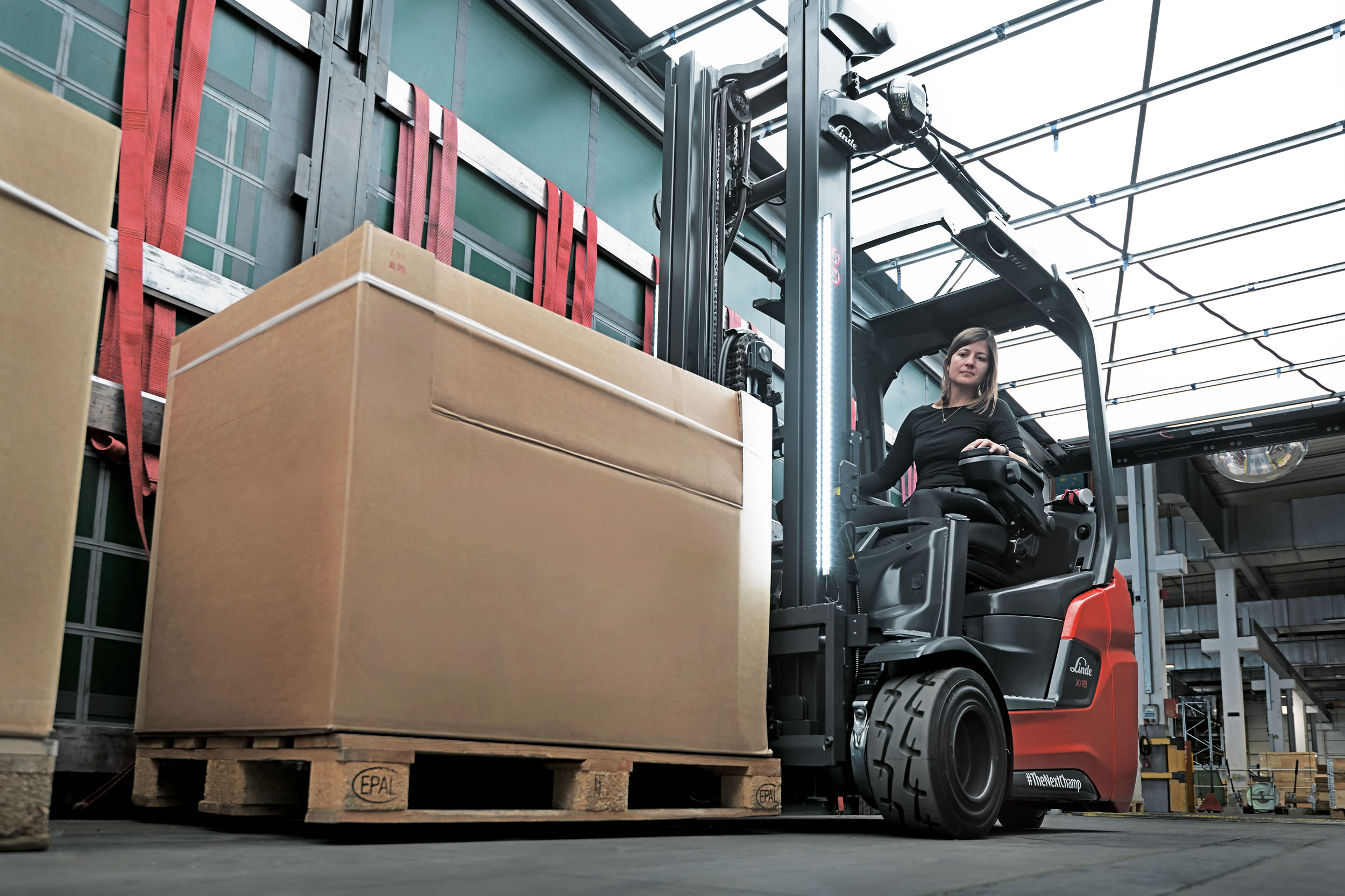 Linde driewieler Roadster met optimaal zicht op de lading